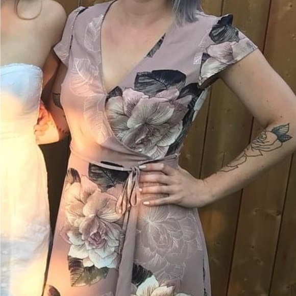 Dynamite Floral Wrap Dress - Picture 1 of 3
